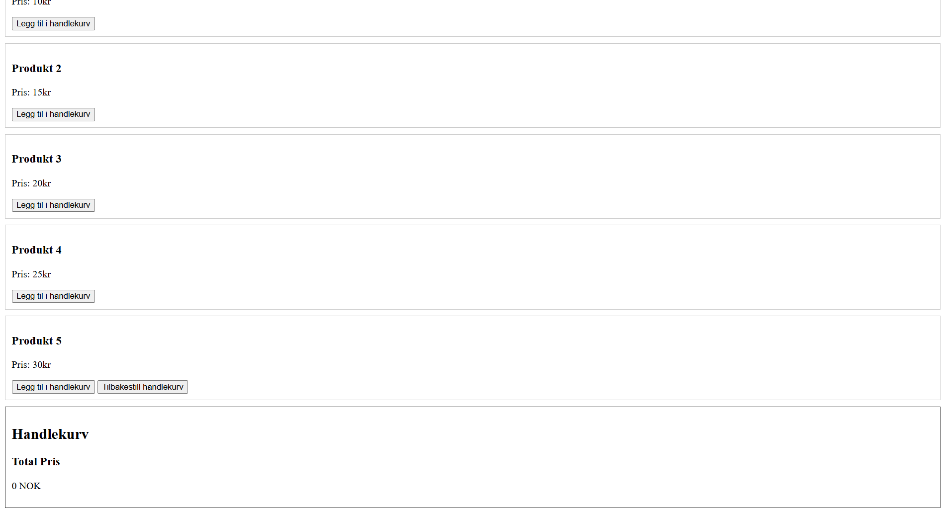 Preview bilde av Nettbutikk